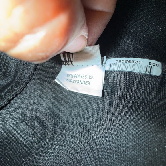 DCS Black Ruffled Peplum Blouse Short Sleeve - Picture 5 of 8